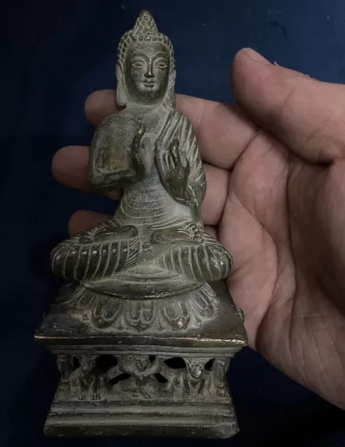 A Beautiful very Old Antique Bronze  Shakyamuni Buddha statue