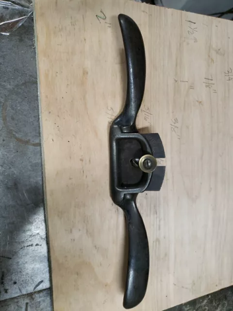 EARLY BAILEY  STANLEY No. 53 ADJUSTABLE SPOKE SHAVE-ANTIQUE HAND TOOL-PLANE