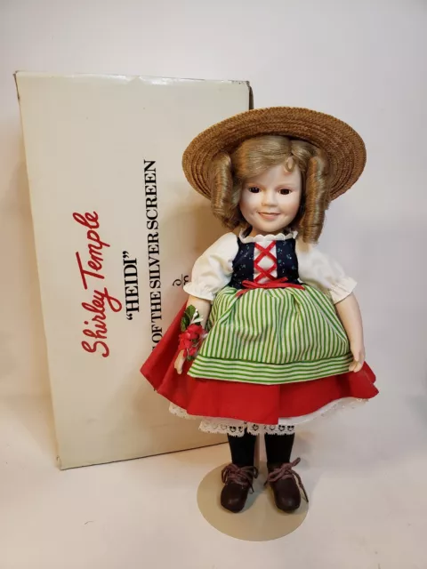 Heidi Shirley Temple Silver Screen 14" Porcelain Doll 1986 Danbury Mint