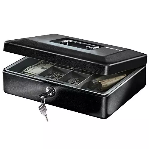 Security Money Box  Proof Lock Safe Storage Cash Gun Jewelry Portable Safety