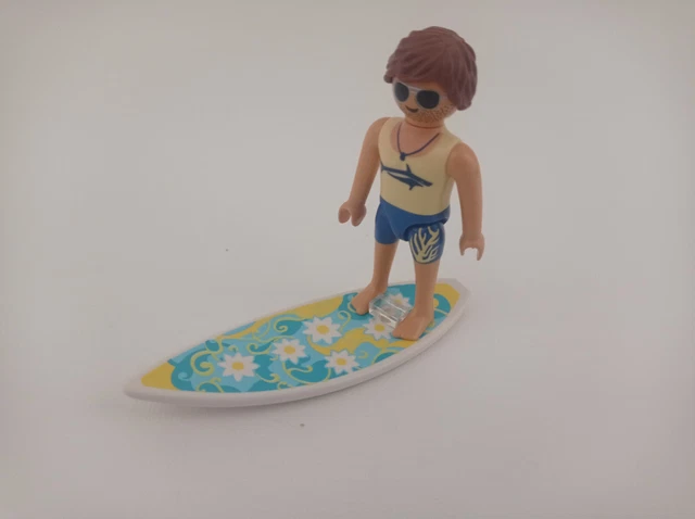 PLAYMOBIL personnage homme surfer  moderne city 2 A2