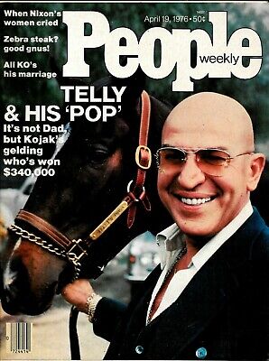 People Magazine April 19, 1976 Telly Savalas Zebra Steak Muhammad Ali   NO LABEL