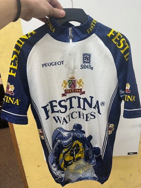 Maillot cycliste FESTINA camiseta jersey vintage shirt enfant kid
