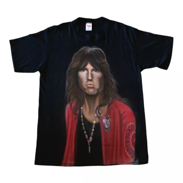 Vintage Aerosmith Steven Tyler Big Face Shirt Size XL Double Sided 80s Rare