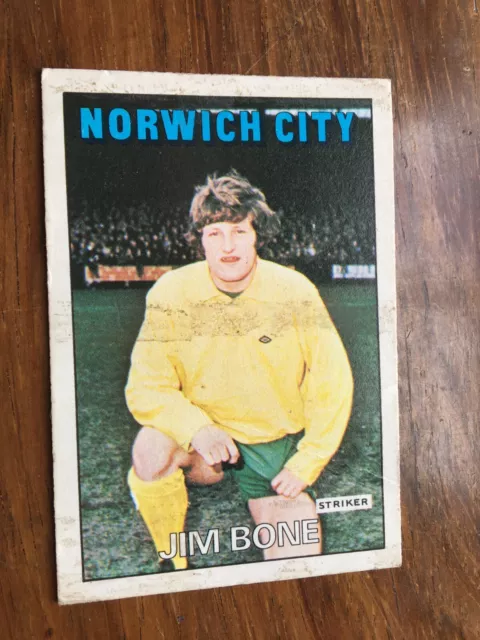 a & bc Scottish football card rare 1972 orange backs Jim Bone Norwich City 126