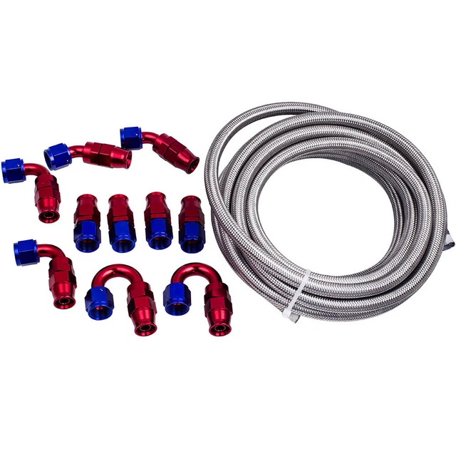 Set etanolo linea carburante in acciaio inox 20 piedi/6 m AN8 set etanolo