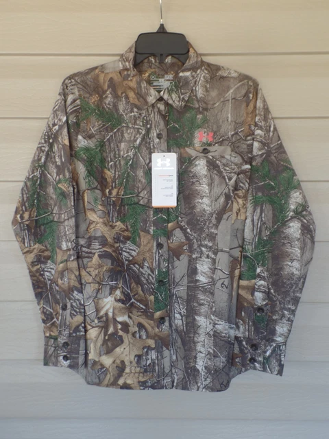 under armour camo button up shirt