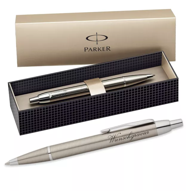 Parker IN Penna a Sfera Con Incisione Geschenkbox Colore Metallo Personalizzato