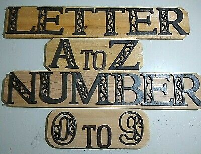 Metal Cast Iron Ornate House Alphabet Letter Number Signs Lrg 4.5 inch w/Screws