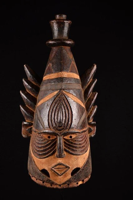 13619 African Large Eket Helmet Mask/Helmet Mask Nigeria