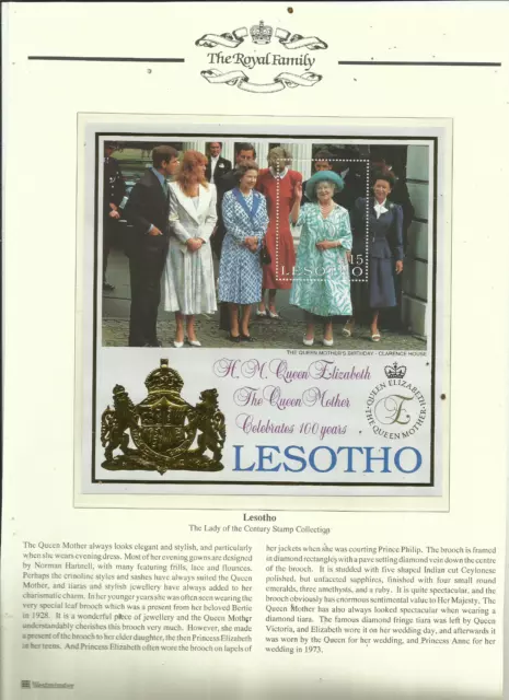 Lesotho  :The Life and times of Queen Elizabeth the Queen Mother