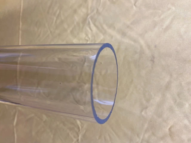 2 1/2" Od X 2 1/4" Id X 34 1/2"Clear Acrylic Plexiglass Tube Has Fine Scratches!
