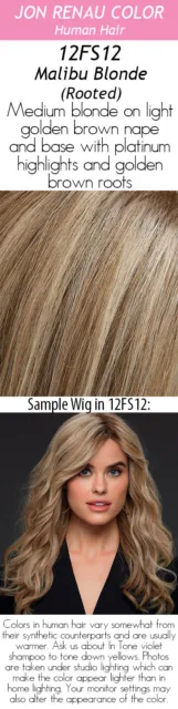 COLBIE by JON RENAU ,100% Remy Human Hair Wig *ANY COLOR* Double Mono + HandTied