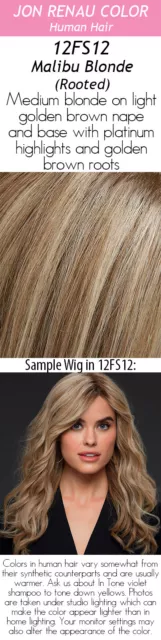 PHOENIX by JON RENAU ,100% Remy Human Hair Wig *ANY COLOR Double Mono + HandTied