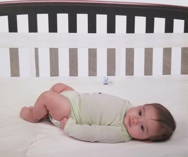 4 pc Simply Baby by NOJO Ivory Secure-Me Crib Liner NIP