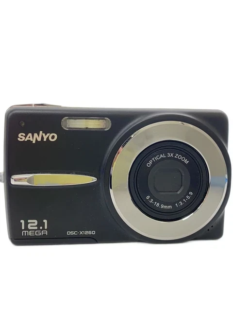 SANYO COMPACT DIGITAL Camera DSC X1260 K Black Photography Japan