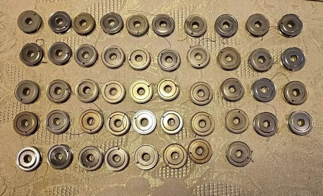 Vintage Metal Sewing Machine Bobbins One Hole Sold In Lots of 12 SEE NOTE