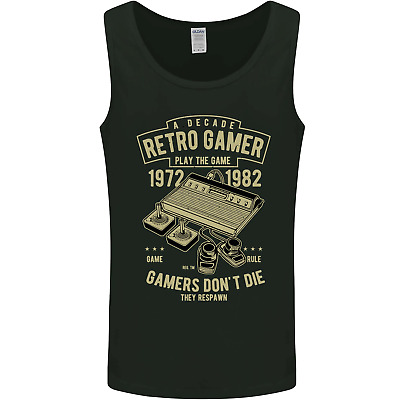 Retro Gamer Funny Gaming Mens Vest Tank Top