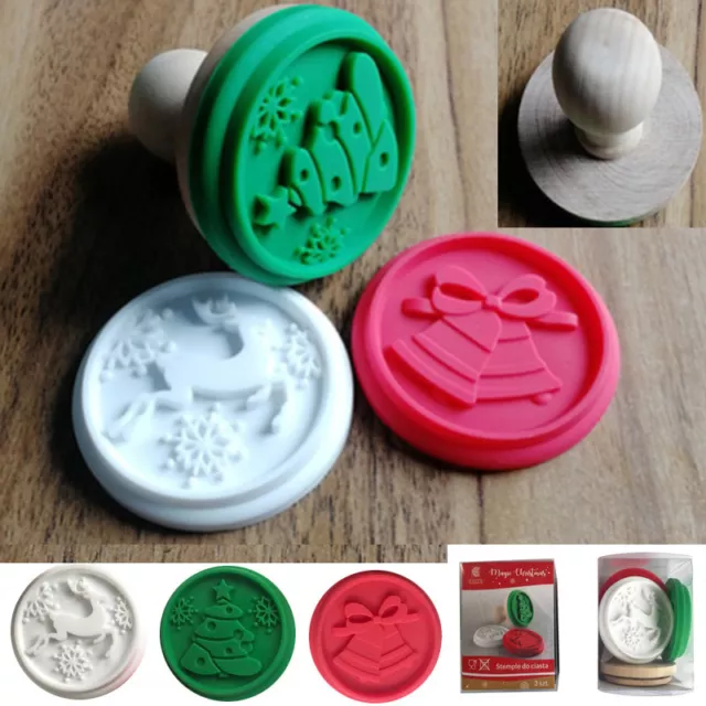 3pcs Christmas Cookie Stamp Biscuit Cutter Mold Baking Cake Decor DIY Mould Tool