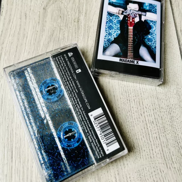 Madonna MADAME X - EXCLUSIVE BLUE GLITTER CASSETTE NEW & SEALED Ltd Edition RARE