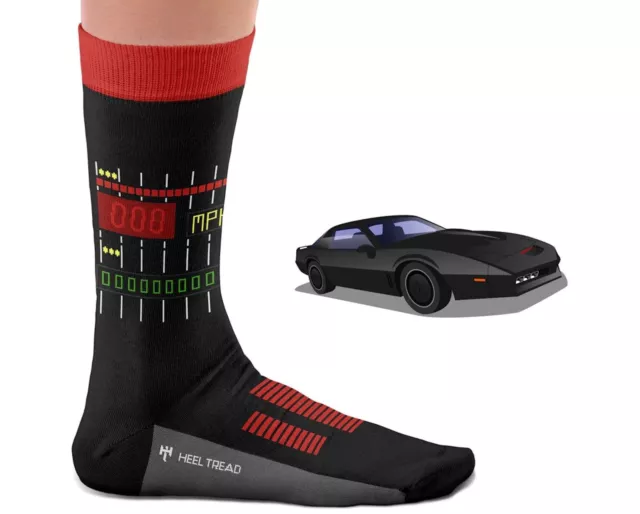 HEEL TREAD Socken im Design "KITT" - Gr. 41-46 - Auto Movie Cinema Race Car Sock