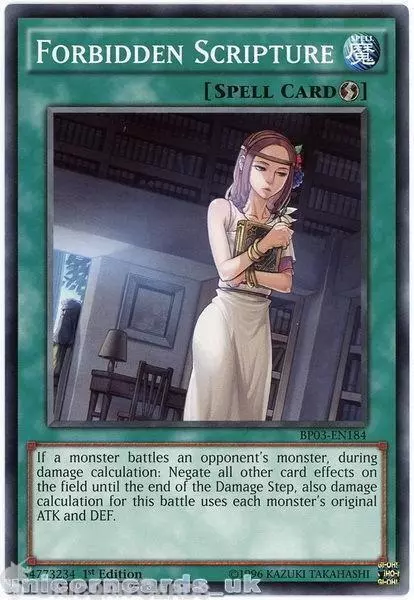 BP03-EN184 Forbidden Scripture 1st Edition Mint YuGiOh Card