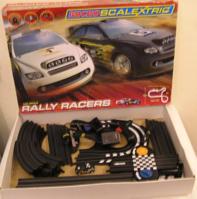 Micro Scalextric Rally Racers, Comp with One Car & Instructions in Box, Working