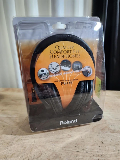 Roland RH-5 Comfort Fit DJ Monitoring Over Ear Headphones for Piano or VDrums