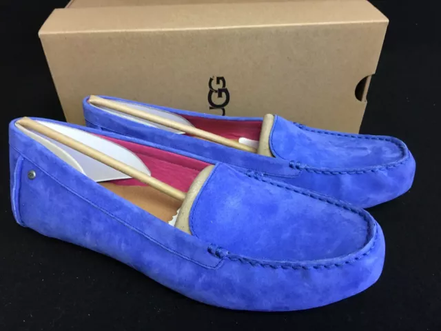 UGG Australia Women's Milana Water Resistant Suede Loafers Azul Blue 1016766