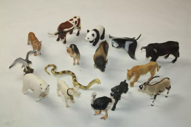 15 x Schleich Tiere / Ziege Tiger Panda Büffel Schlange Vogelstrauß Hund #8