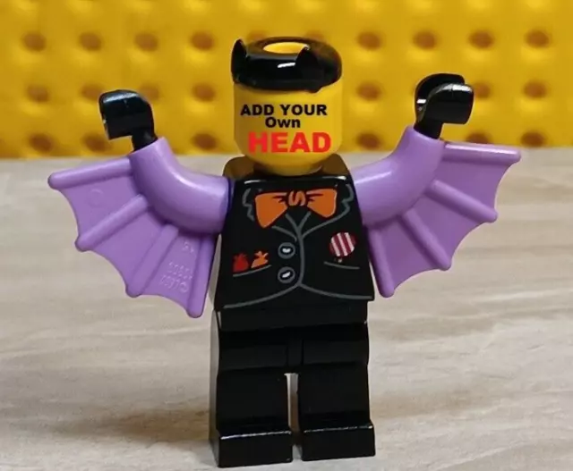 New LEGO BAM HALLOWEEN CAT Bat Wings Torso Ears Legs Candy in Pocket Bow Tie