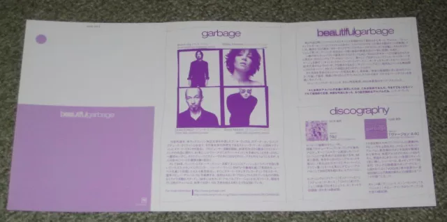 GARBAGE Japan PROMO ONLY leaflet x 2 set BOOKLET Shirley Manson BUTCH VIG flyer 3