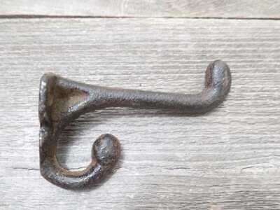 Antique Cast Iron Wall Hooks Mounted Entryway Coat Hat Towel Hanging Vintage 2