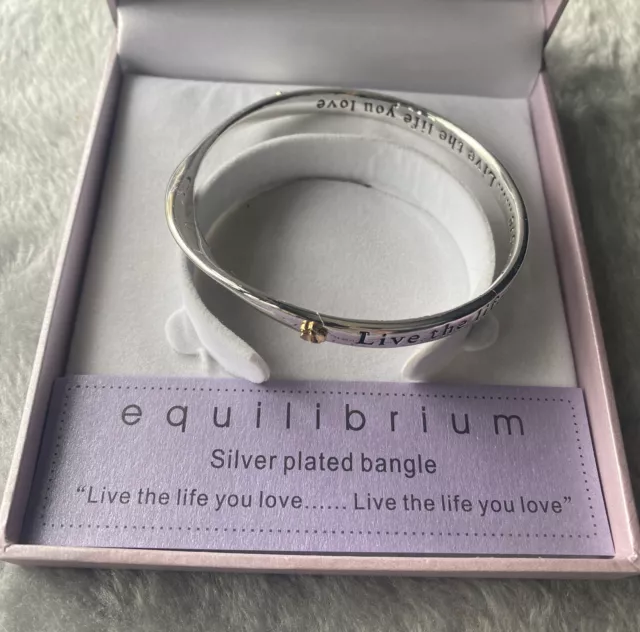 Equilibrium Silver Plated Bangle