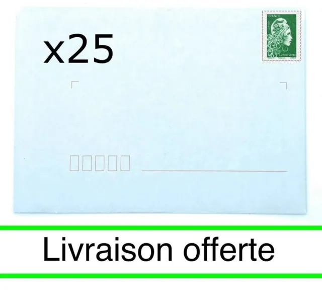 PRÊT-À-POSTER - LETTRE Verte - 20g - Format DL - Enveloppes en lot de 25 ✉️  EUR 18,69 - PicClick FR