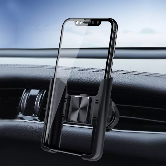 Gravity Car Phone Holder 360° Rotation Stand Holder Air Vent Clip Mount Support,