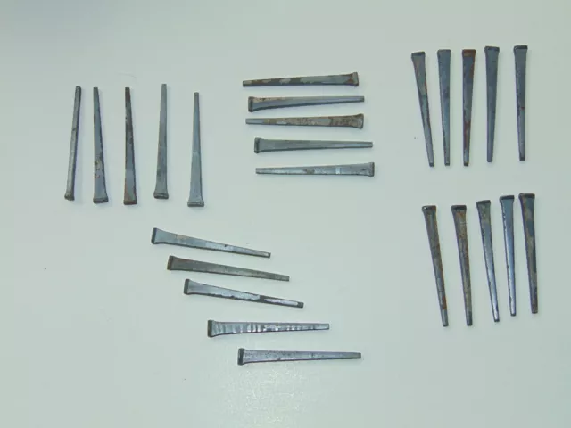 Lot Of 25 Square Cut Vintage Steel 2 1/4” Inch Nails