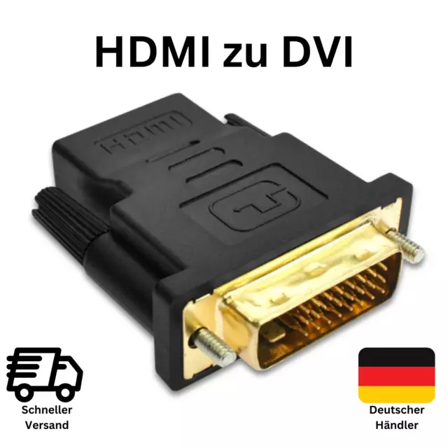 HDMI zu DVI Adapter HDMI A Buchse auf DVI Stecker Vergoldet Bidirektional