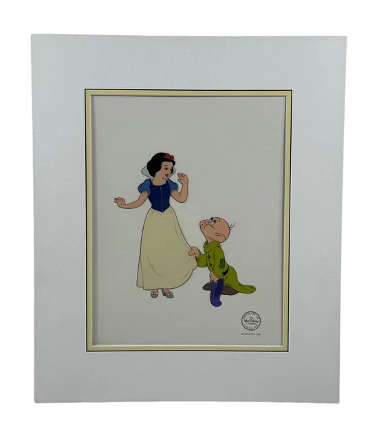 DISNEY SNOW WHITE & Seven Dwarfs Dopey Serigraph Cel Limited 2500 1992 ...
