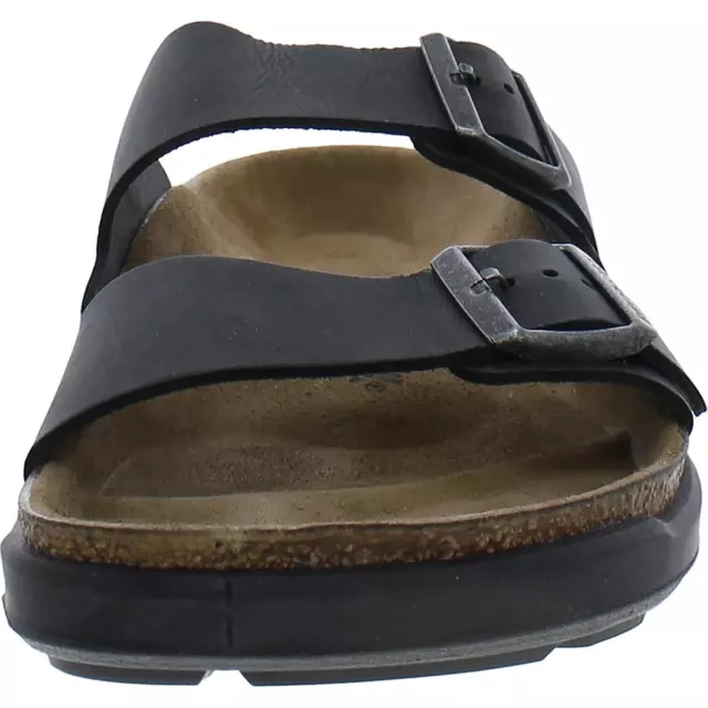BIRKENSTOCK MENS BLACK Leather Slide Sandals Shoes 43 BHFO 3666 $122.00 ...