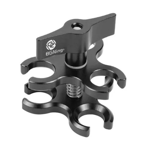 BGNing Camera Butterfly Clip Clamp Diving Light Arm Ball Head Mount Adapter