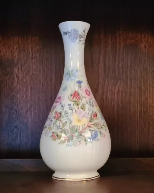 Aynsley Wild Tudor Flower Vase Vintage Bone China