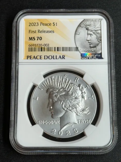 2023 NGC MS70 PEACE Silver Dollar Coin First Releases FR $1 Uncirculated GEM