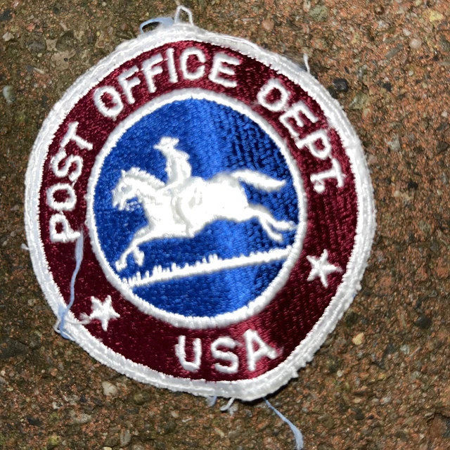 VINTAGE POST OFFICE Department USA Patch w/ Pony Express Horse & Rider