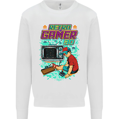 Retro Gamer Arcade Games Gaming Kids Sweatshirt Jumper
