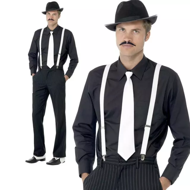 Accessoire de costume Gatsby pour hommes des années 1920 avec barbe de  chapeau de gangster Panama