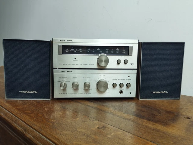 Ampli SA - 102 + tuner TM - 102 + enceintes Realistic