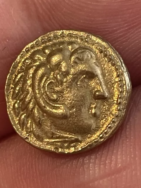 Ancient Electrum Gold Greek Coin Stater Alexander The Great Low Carat 1.4Gr 13Mm