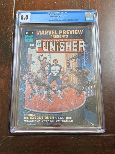 Marvel Preview #2 (1975) CGC 8.0 : 1st Origin of the PUNISHER !!