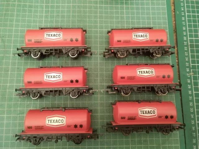 oo Gauge Job Lot Of Six Hornby Texaco Tanker Wagons